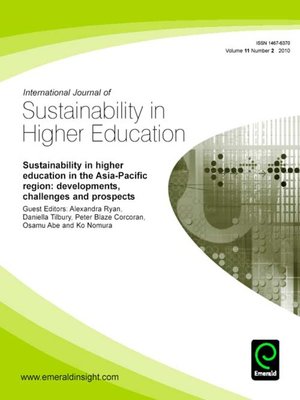 cover image of International Journal of Sustainability in Higher Education, Volume 11, Issue 2